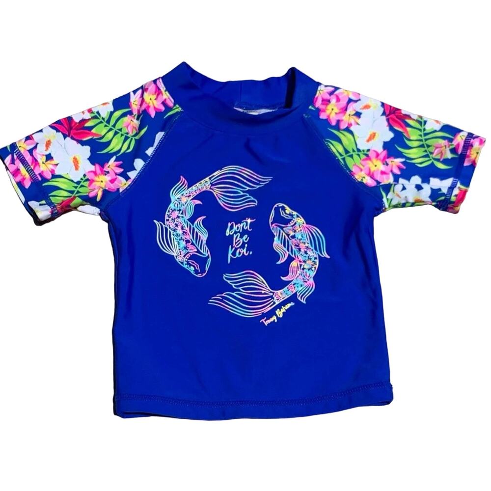 Tommy Bahama Toddler Blue Floral Rashguard Size 2T